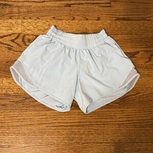 Blue linen size 0 Lululemon hotty hot shorts